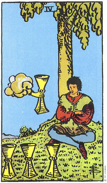 Four of Cups card