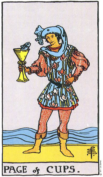 Page of Cups card