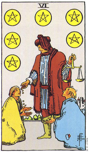 Six of Pentacles card