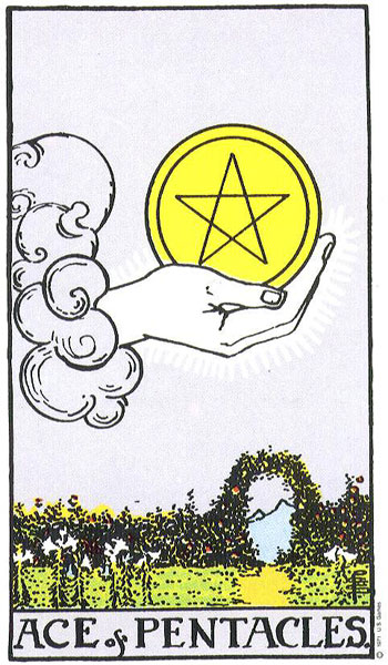 Ace of Pentacles card