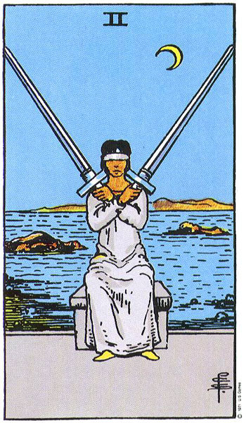 Two of Swords card