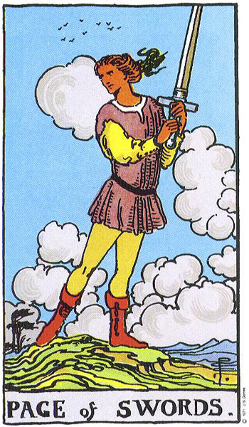 Page of Swords card