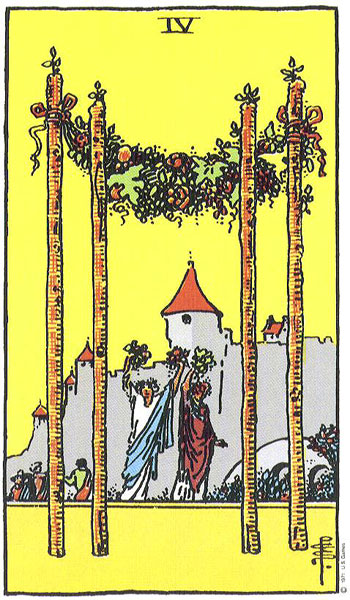 Four of Wands card
