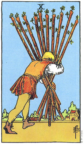 Ten of Wands card