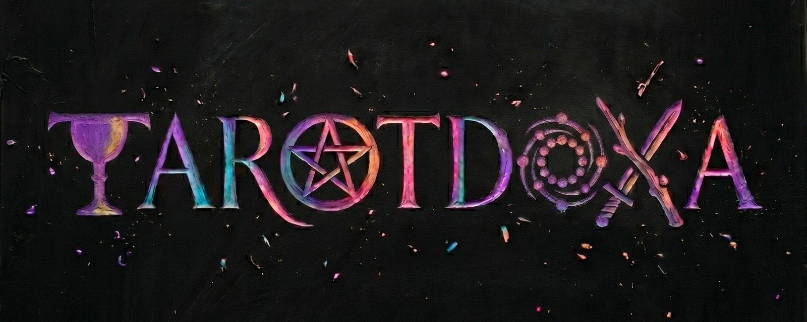 TAROTDOXA, carved in layered color through black wax